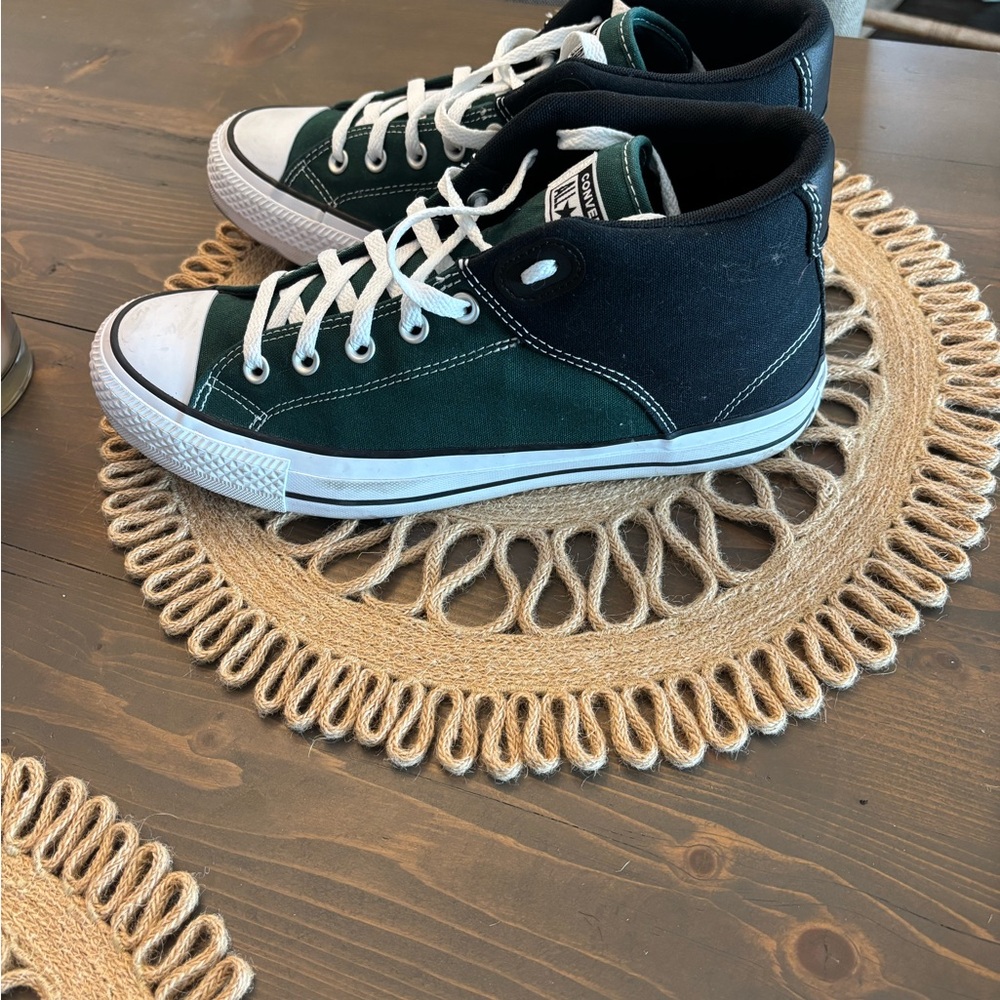 Converse Men High-Top Sneakers - Dark Green and Black